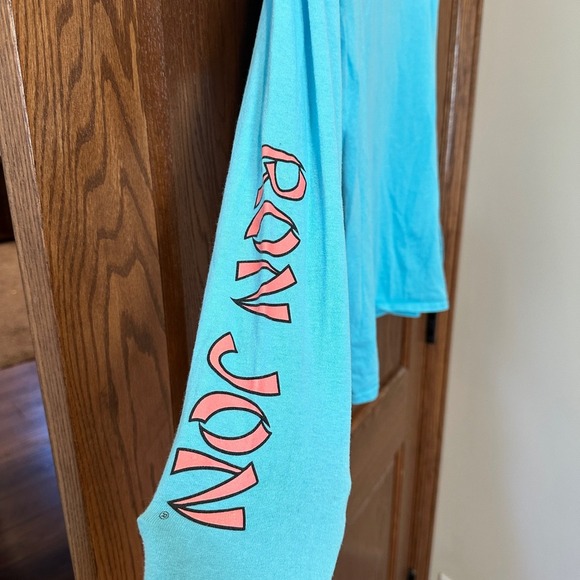 Billabong Ron Jon Surf Shop Turquoise Blue Long Sleeve T-Shirt Medium - Picture 6 of 6